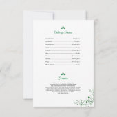 Memorial Funeral Program Card Sjabloon Kaart (Achterkant)