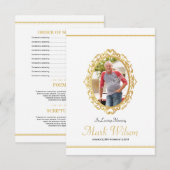 Memorial Funeral Program Card Sjabloon Kaart (Voorkant / Achterkant)