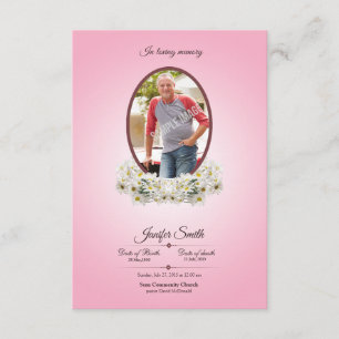 Memorial Funeral Program Card Sjabloon Kaart