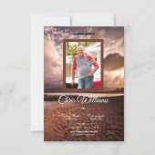 Memorial Funeral Program Card Sjabloon Kaart (Voorkant)