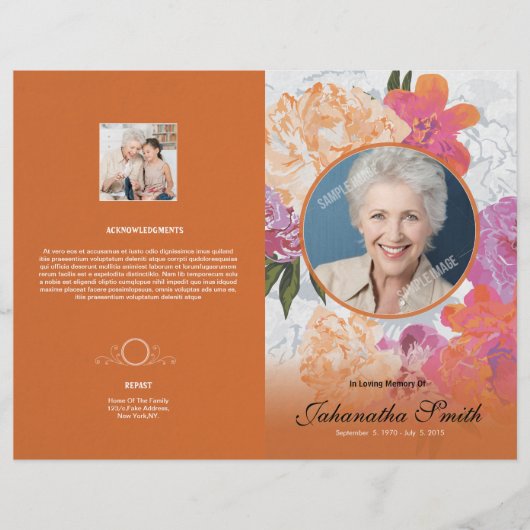 Memorial Funeral Program Flyer (Voorkant)