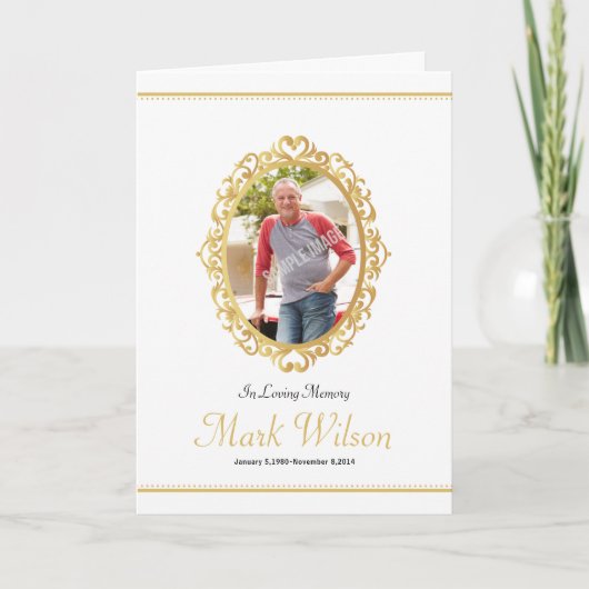 Memorial Funeral Programme Sjabloon (Voorkant)