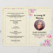 Memorial Funeral Programme Sjabloon (Voorkant / Achterkant)