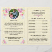 Memorial Funeral Programme Sjabloon (Achterkant)