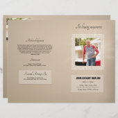 Memorial Funeral Programme Sjabloon (Voorkant / Achterkant)