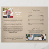 Memorial Funeral Programme Sjabloon (Achterkant)