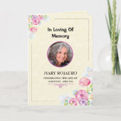 Memorial Funeral Programme Sjabloon (Voorkant)