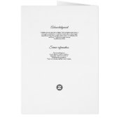 Memorial Funeral Programme Sjabloon (Achterkant)