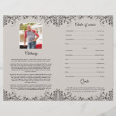 Memorial Funeral Programme Sjabloon Brochure (Achterkant)