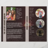 Memorial Funeral Programme Sjabloon Brochure (Achterkant)