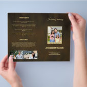 Memorial Funeral Programme Sjabloon Flyer (Hand)