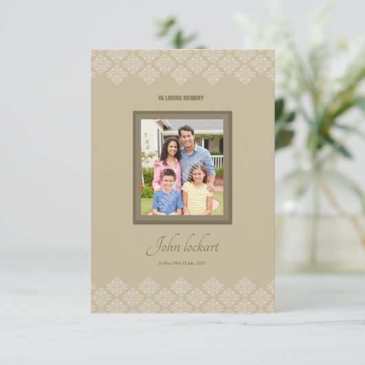 Memorial Funeral Programme Sjabloon Kaart (Staand voorkant)