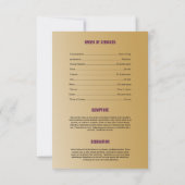 Memorial Funeral Programme Sjabloon Kaart (Achterkant)