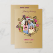 Memorial Funeral Programme Sjabloon Kaart (Voorkant / Achterkant)