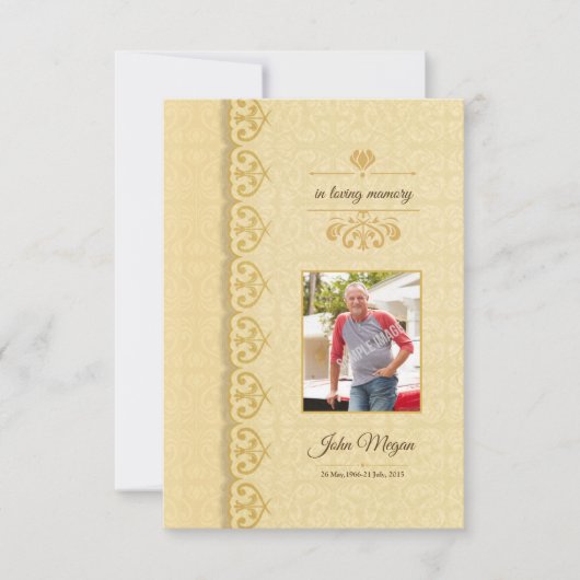 Memorial Funeral Programme Sjabloon Kaart (Voorkant)