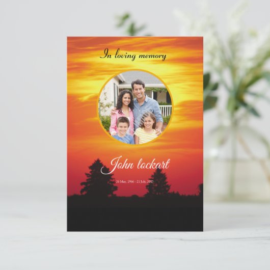 Memorial Funeral Programme Sjabloon Kaart (Staand voorkant)