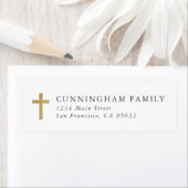 Memorial Funeral Rest in Peace Moderne Simple Cros Etiket (Insitu)