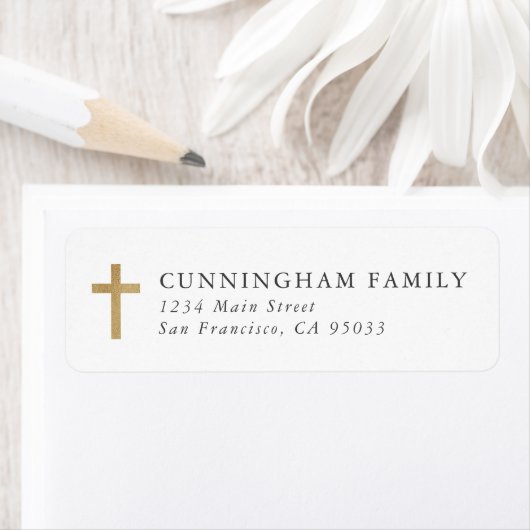 Memorial Funeral Rest in Peace Moderne Simple Cros Etiket (Insitu)