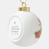 Memorial Funeral Rest in Peace Moderne Simple Cros Keramische Bal Ornament (Rechts)