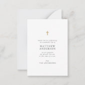 Memorial Funeral Rest in Peace Moderne Simple Cros Notitiekaartje (Voorkant)