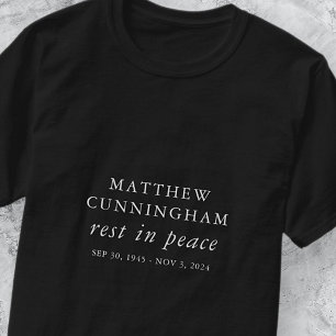 Memorial Funeral Rest in Peace Moderne Simple T-shirt