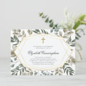 Memorial Funeral Rustic Waterverf Foliage Kaart (Staand voorkant)