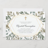 Memorial Funeral Rustic Waterverf Foliage Kaart (Voorkant)