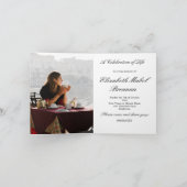 Memorial Funeral Simple White Overlay Photo (Binnen)