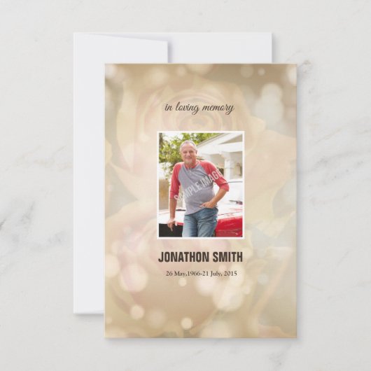 Memorial Funeral Sjabloon Kaart (Voorkant)