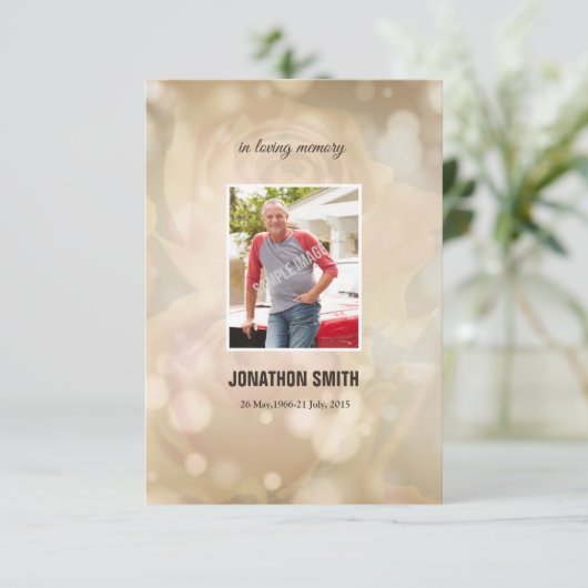 Memorial Funeral Sjabloon Kaart (Staand voorkant)