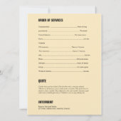 Memorial Funeral Sjabloon Kaart (Achterkant)