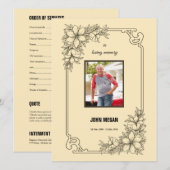 Memorial Funeral Sjabloon Kaart (Voorkant / Achterkant)