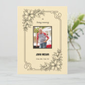 Memorial Funeral Sjabloon Kaart (Staand voorkant)