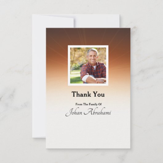 Memorial Funeral Thank You Card Bedankkaart (Voorkant)