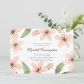 Memorial Funeral Waterverf Bloemen en gebladerte Kaart (Staand voorkant)