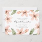 Memorial Funeral Waterverf Bloemen en gebladerte Kaart (Voorkant)