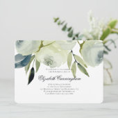 Memorial Funeral Waterverf Floral and Foliage Kaart (Staand voorkant)