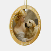 Memorial Geel Lab Angel Art Custom Keramisch Ornament (Rechts)