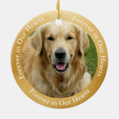 Memorial Geel Lab Angel Art Custom Keramisch Ornament (Achterkant)