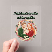 Memorial gift custom pet illustration acryl uitnodigingen (Insitu (Draagbaar))