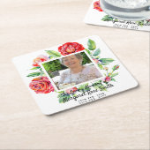 Memorial Gift for Loss of Moeder FOTO Bereavement Kartonnen Onderzetters (Schuin)