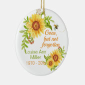 Memorial Gone but not vergeten Floral Sunflower Keramisch Ornament (Rechts)