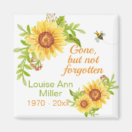 Memorial Gone but not vergeten Floral Sunflower Magneet