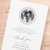 Memorial Gone, niet vergeten Elegant Foto Bedankkaart