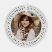 Memorial Gone, niet vergeten Elegant Foto Glas Ornament (Achterkant)