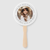 Memorial Gone, niet vergeten Elegant Foto Handwaaier (Achterkant)