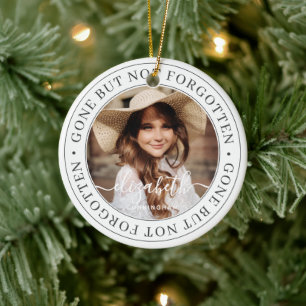 Memorial Gone, niet vergeten Elegant Foto Keramisch Ornament