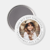 Memorial Gone, niet vergeten Elegant Foto Magneet (Voorkant / Achterkant)