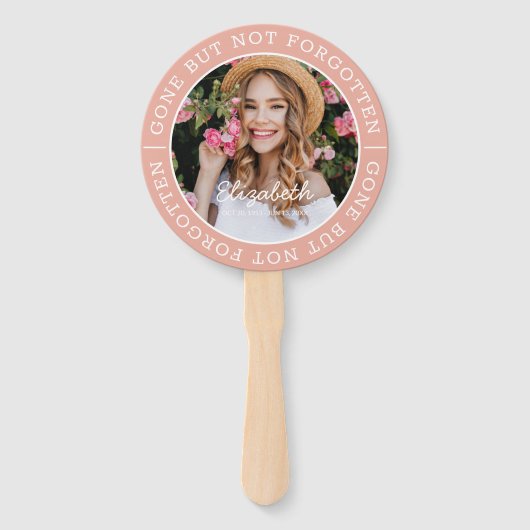 Memorial Gone, niet vergeten Moderne foto Handwaaier (Voorkant)
