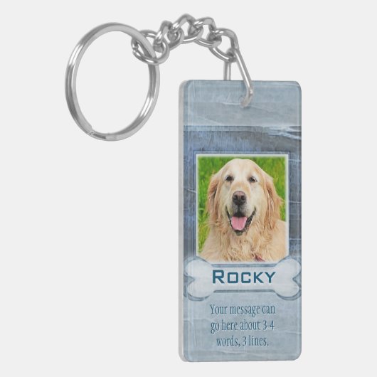 Memorial Granite Kijk met Bone Sleutelhanger (Voorkant Links)